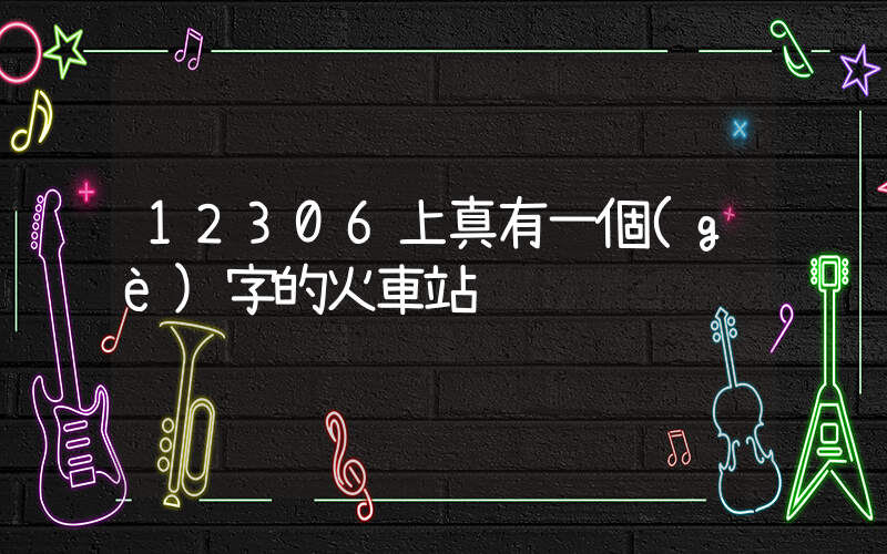 12306上真有一個(gè)字的火車站插圖
