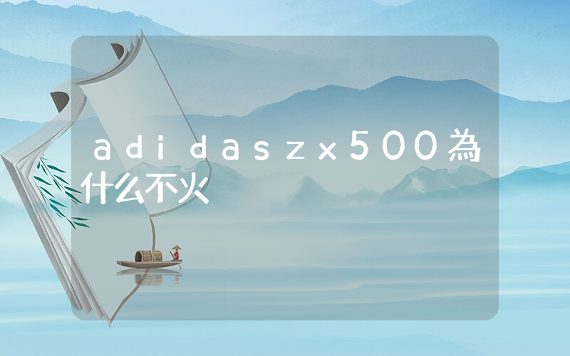 adidaszx500為什么不火插圖