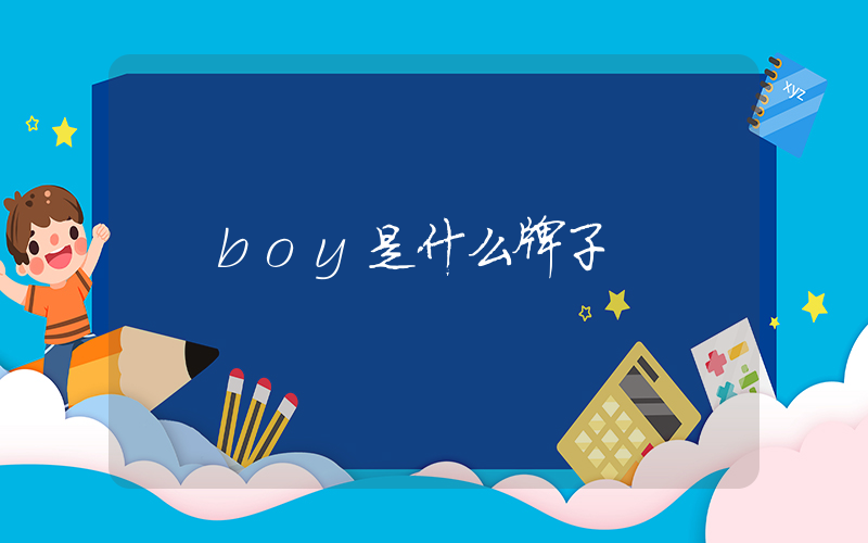 boy是什么牌子插圖