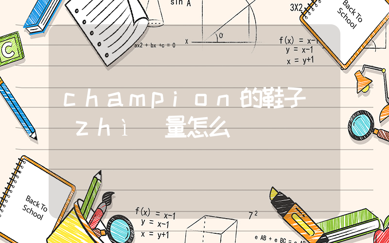 champion的鞋子質(zhì)量怎么樣插圖