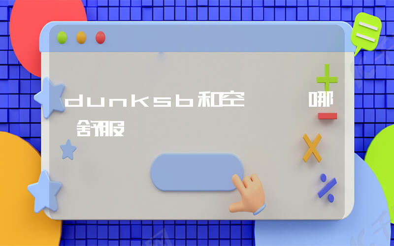 dunksb和空軍一號哪個舒服插圖