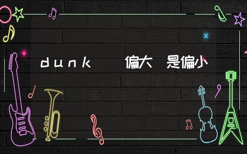dunk碼數偏大還是偏小插圖
