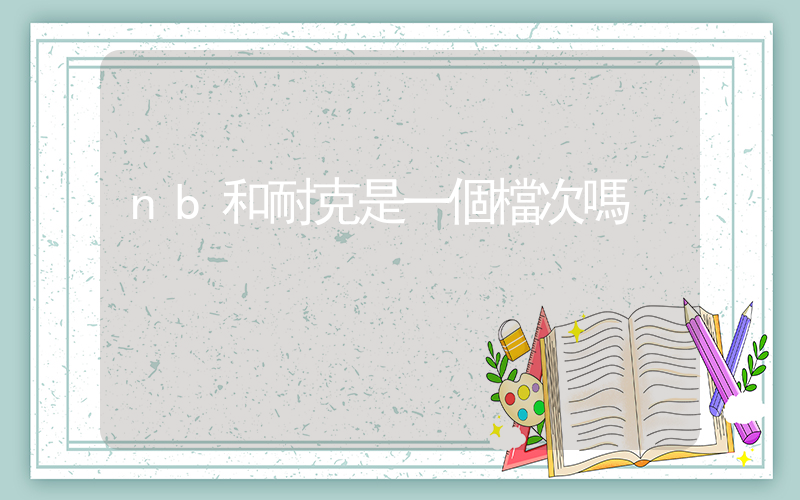 nb和耐克是一個檔次嗎插圖