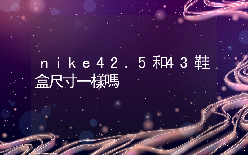 nike42.5和43鞋盒尺寸一樣嗎插圖