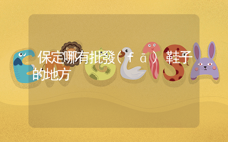 保定哪有批發(fā)鞋子的地方插圖