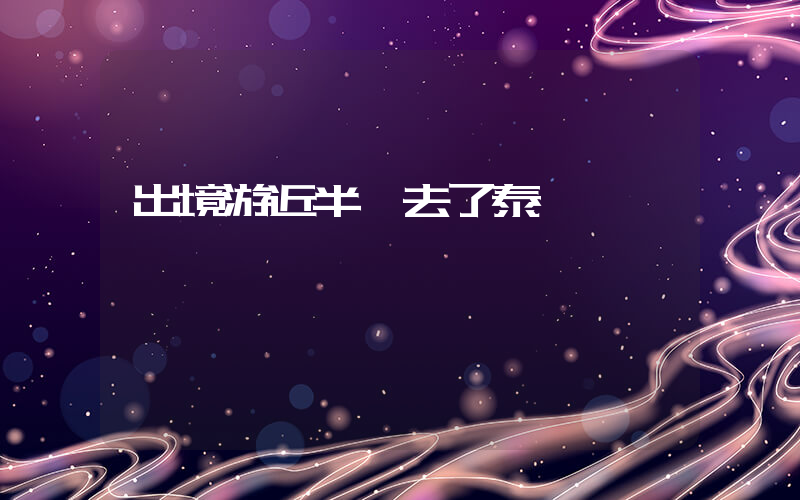 出境游近半數去了泰國插圖