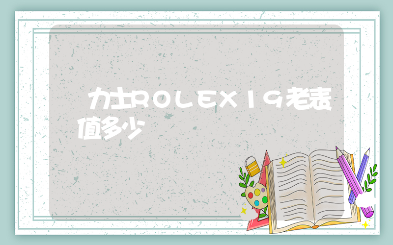 勞力士ROLEX19老表價值多少插圖