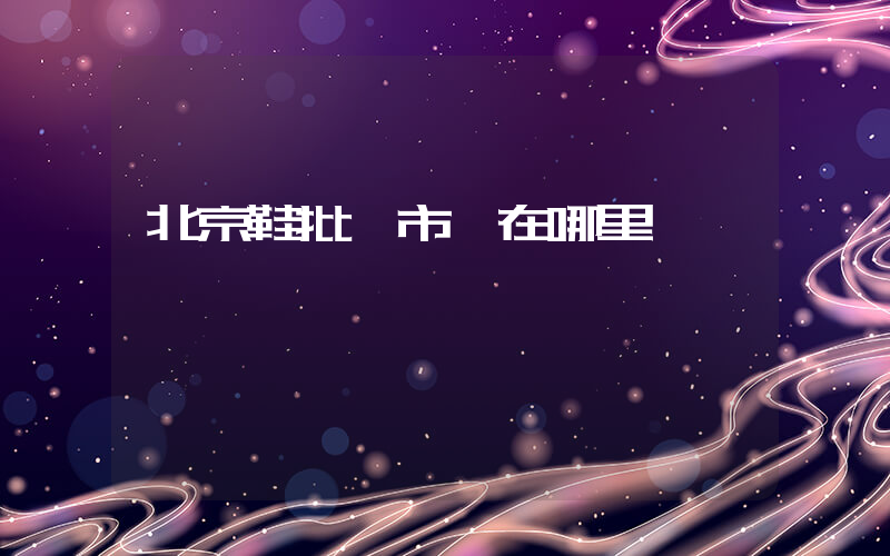 北京鞋批發市場在哪里插圖