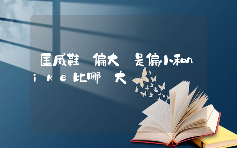 匡威鞋碼偏大還是偏小和nike比哪個大插圖