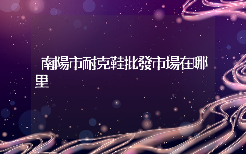 南陽市耐克鞋批發市場在哪里插圖
