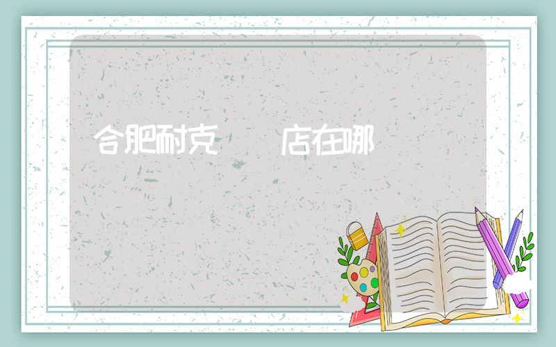 合肥耐克專賣店在哪插圖