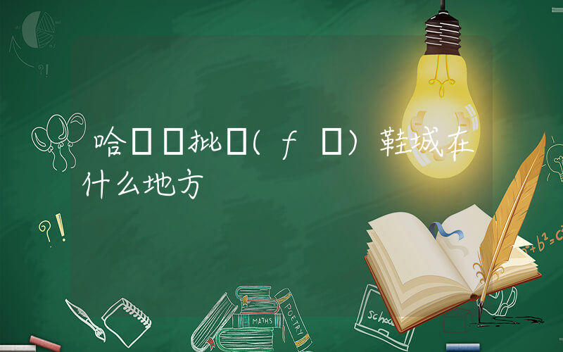 哈爾濱批發(fā)鞋城在什么地方插圖