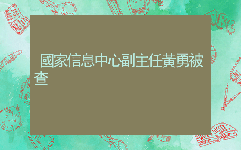 國家信息中心副主任黃勇被查插圖