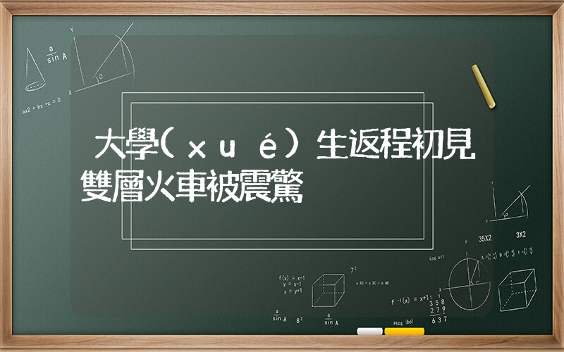 大學(xué)生返程初見雙層火車被震驚插圖