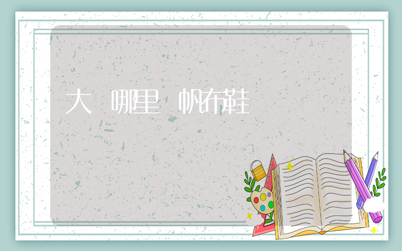 大連哪里賣帆布鞋插圖