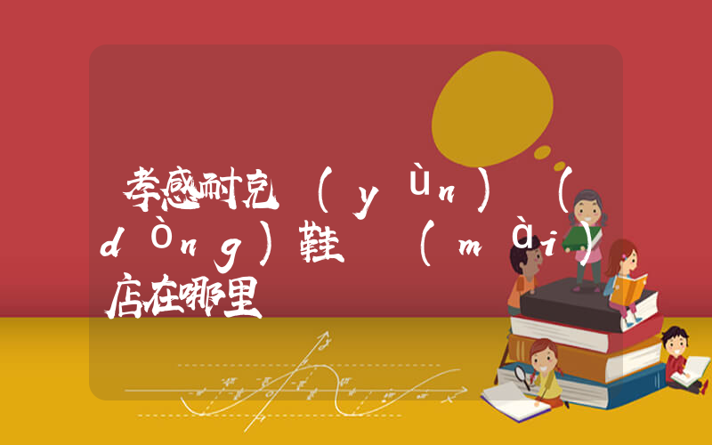 孝感耐克運(yùn)動(dòng)鞋專賣(mài)店在哪里插圖