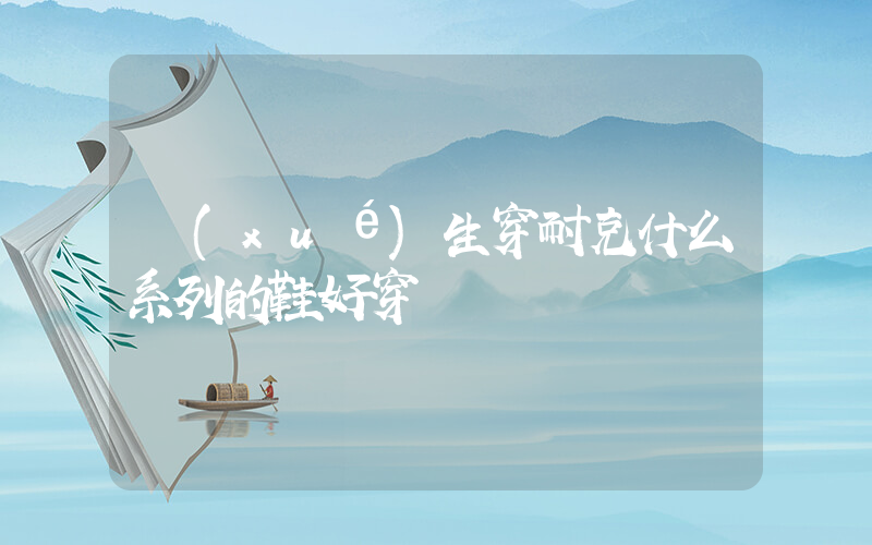 學(xué)生穿耐克什么系列的鞋好穿插圖