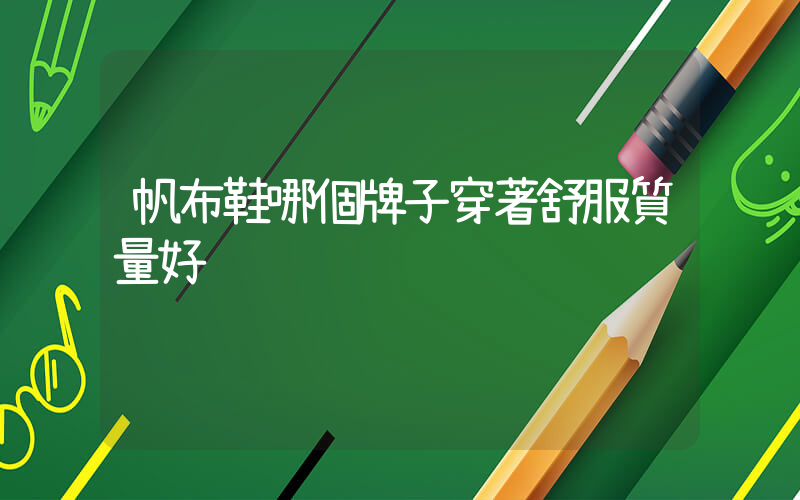 帆布鞋哪個牌子穿著舒服質量好插圖