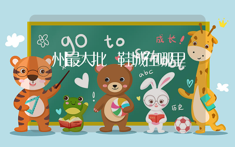 廣州最大批發鞋城在哪里插圖