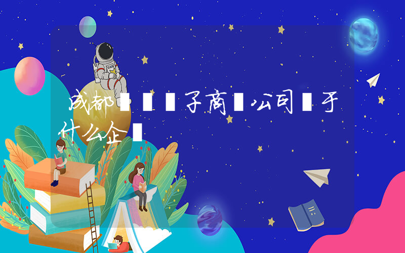 成都樸樸電子商務公司屬于什么企業插圖