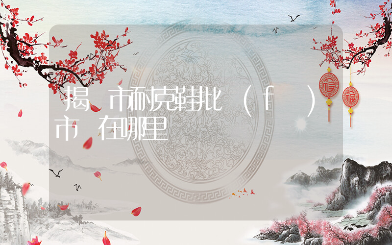 揭陽市耐克鞋批發(fā)市場在哪里插圖