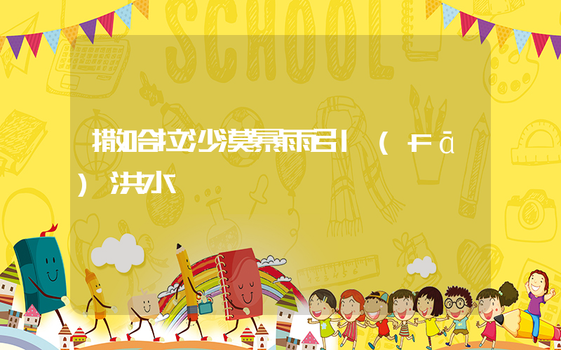 撒哈拉沙漠暴雨引發(fā)洪水插圖