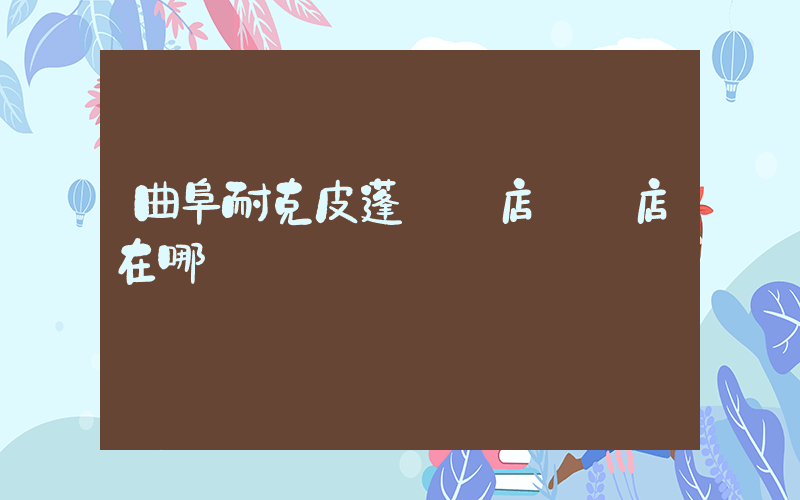 曲阜耐克皮蓬專賣店專賣店在哪插圖