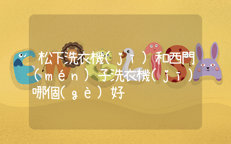 松下洗衣機(jī)和西門(mén)子洗衣機(jī)哪個(gè)好插圖