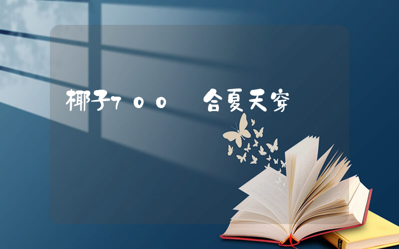 椰子700適合夏天穿嗎插圖