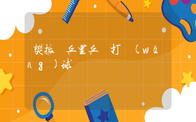 樊振東乒里乒氣打網(wǎng)球插圖