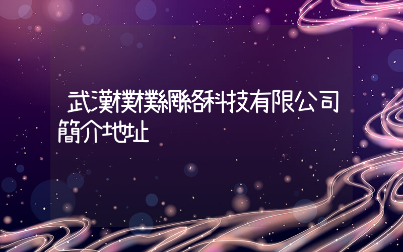 武漢樸樸網絡科技有限公司簡介地址插圖
