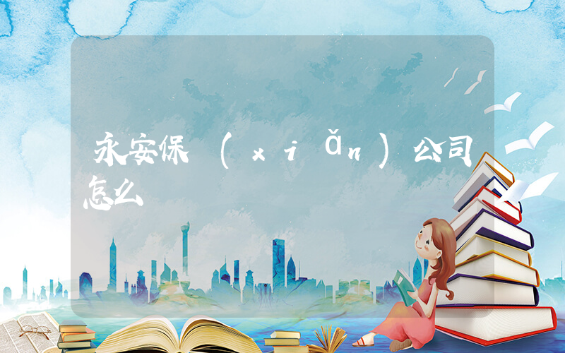 永安保險(xiǎn)公司怎么樣插圖