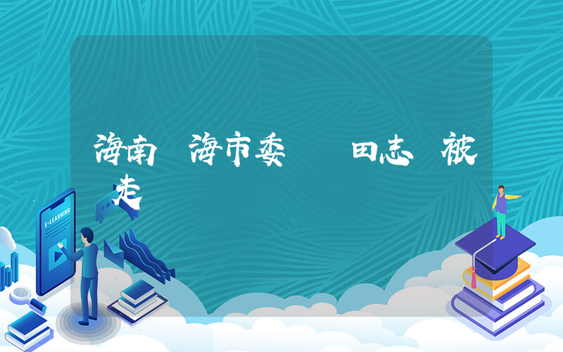 海南瓊海市委書記田志強被帶走插圖