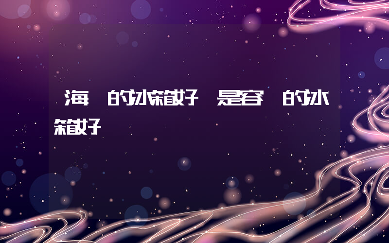 海爾的冰箱好還是容聲的冰箱好插圖