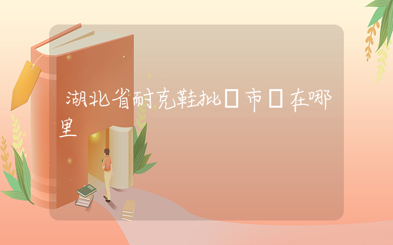 湖北省耐克鞋批發市場在哪里插圖