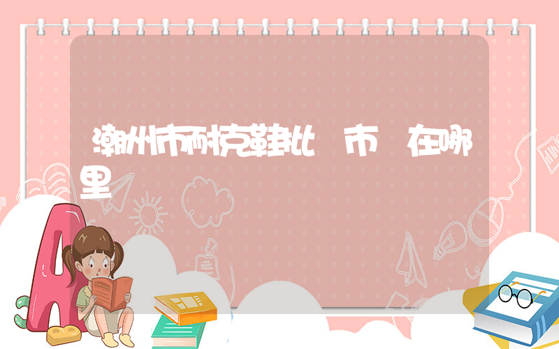 潮州市耐克鞋批發市場在哪里插圖