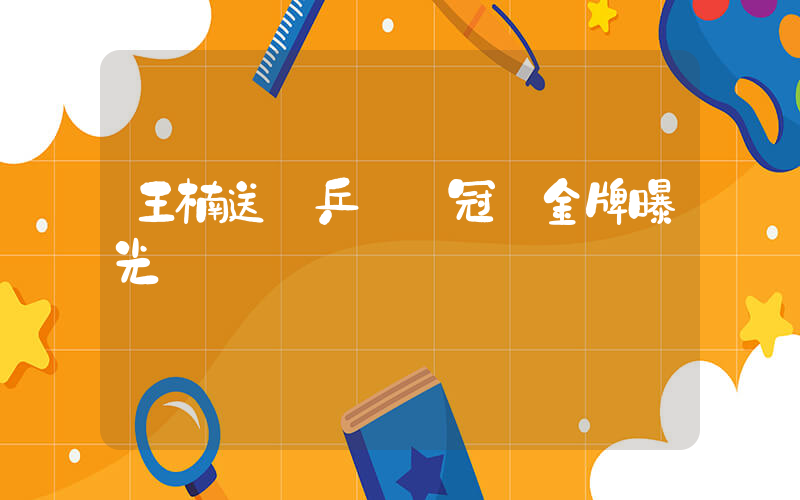 王楠送國乒奧運冠軍金牌曝光插圖