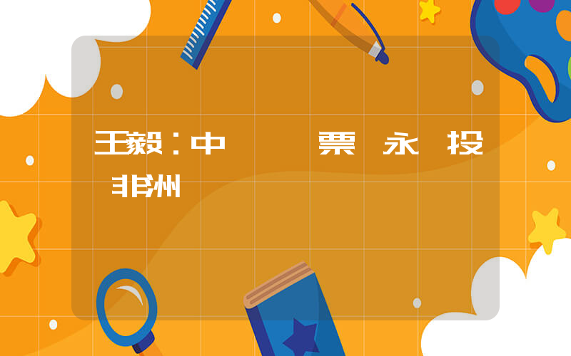 王毅：中國這一票將永遠投給非洲插圖