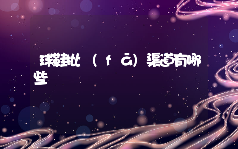 球鞋批發(fā)渠道有哪些插圖