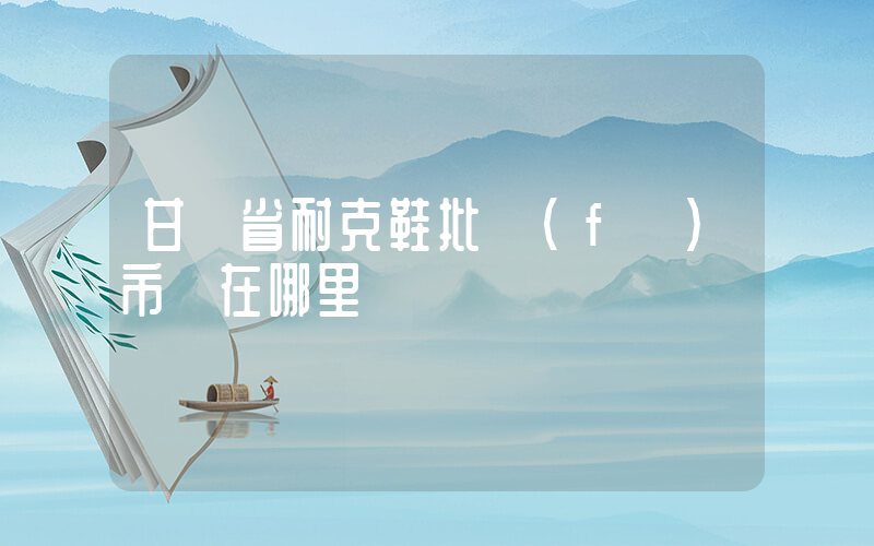 甘肅省耐克鞋批發(fā)市場在哪里插圖