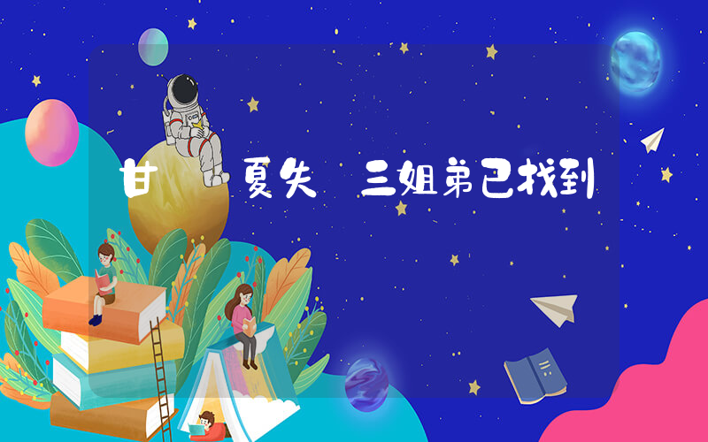 甘肅臨夏失聯三姐弟已找到插圖