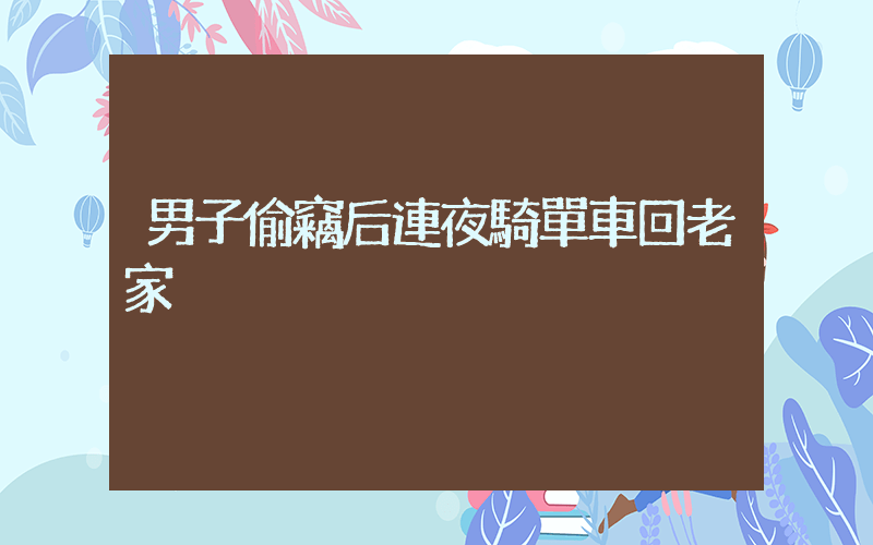 男子偷竊后連夜騎單車回老家插圖