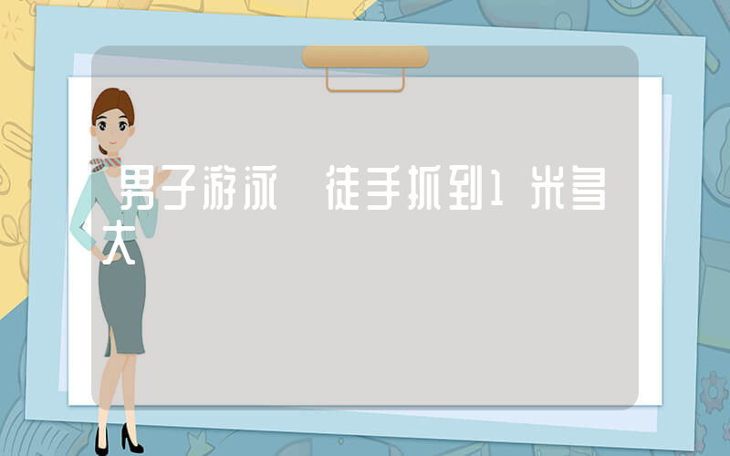 男子游泳時徒手抓到1米多大魚插圖