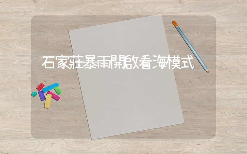 石家莊暴雨開啟看海模式插圖