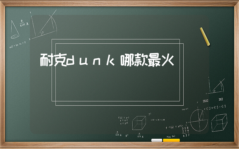 耐克dunk哪款最火插圖