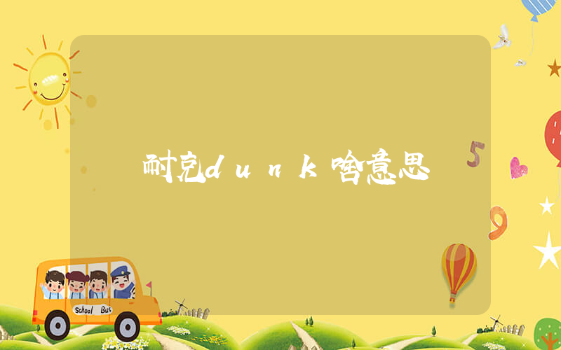 耐克dunk啥意思插圖