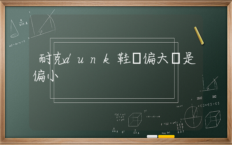 耐克dunk鞋碼偏大還是偏小插圖