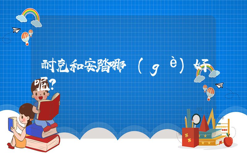 耐克和安踏哪個(gè)好呢？插圖