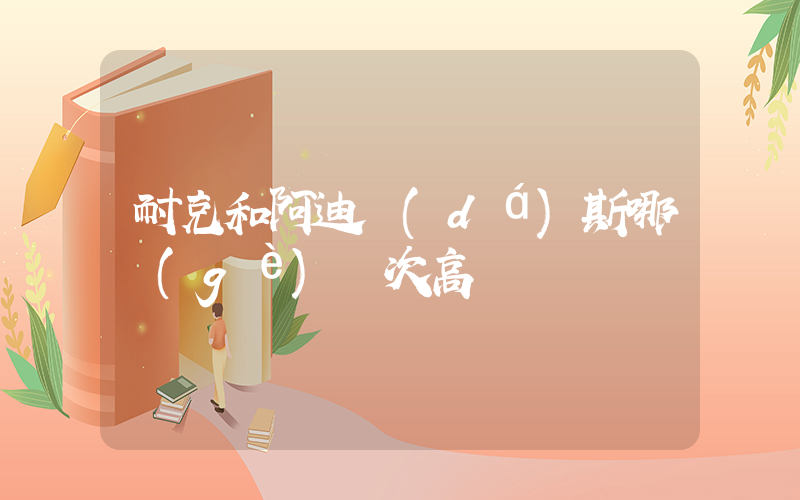 耐克和阿迪達(dá)斯哪個(gè)檔次高插圖