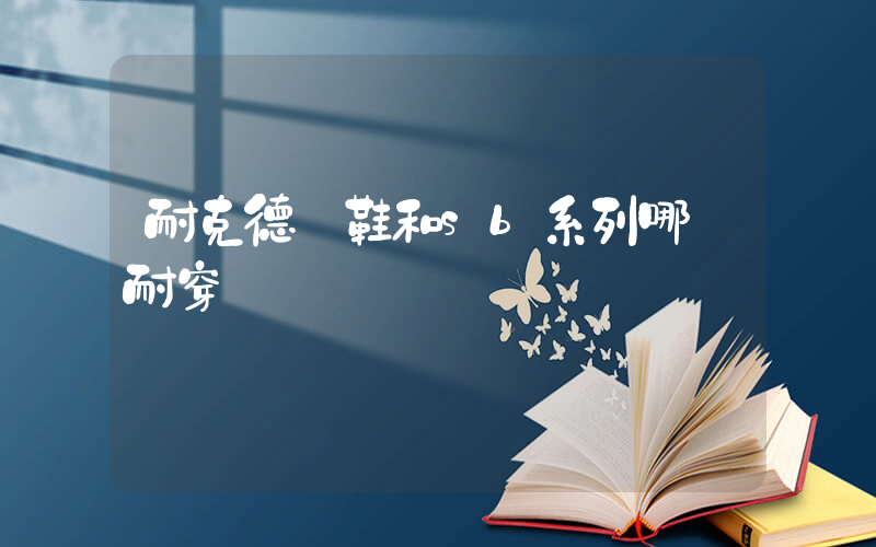 耐克德訓鞋和sb系列哪個耐穿插圖